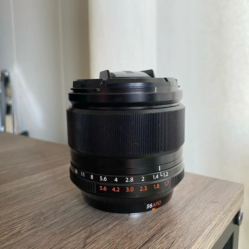 Fujifilm 56mm 1.2 APD lens.